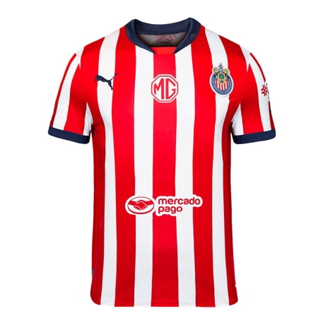 PUMA Youth Soccer Chivas 24/25 Home Jersey - Stadium Jersey for Young Fans, dryCELL Technology (US, Alpha, Small, Regular, Red/White)