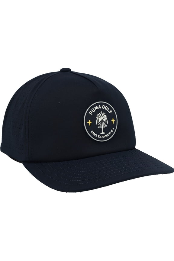 Mens Circle Flower Tech Cap Snapback - 02525101 - Deep Navy - OSFA