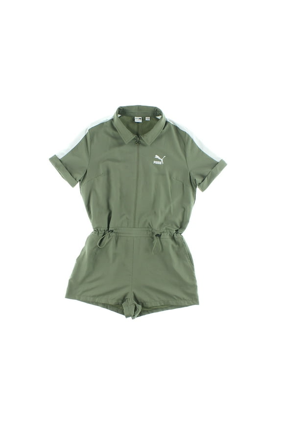 Classics Woven Romper Womens Rompers Size Xs, Color: Olive Grey