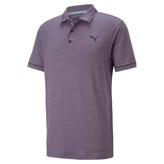 Puma Cloudspun Monarch Polo -53099128- Purple Charcoal Heather-Puma Black Size XL