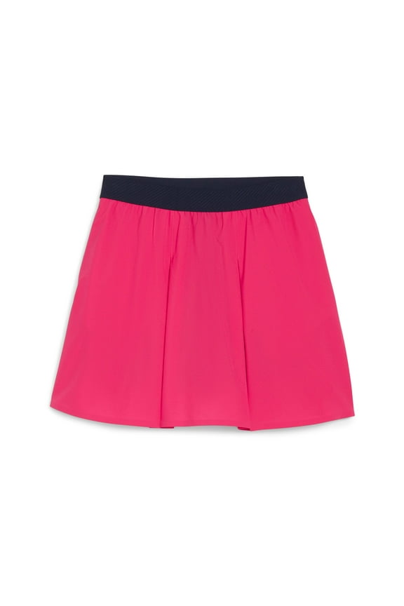Club Pleated Garnet Rose/Deep Navy Skort Women L
