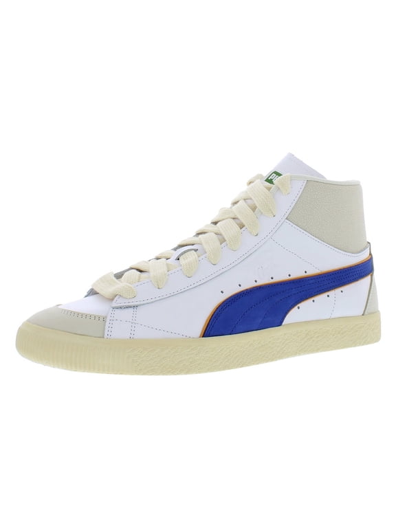 Clyde Mid Bball Rhuigi Puma White-Royal Sapphire 391335-01 Men's Size 9 Medium