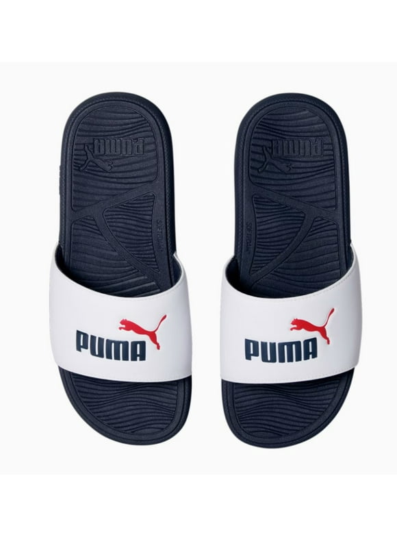 Puma Cool Cat 2.0 Black Puma White Men's Sandals Slides Slippers Size 10