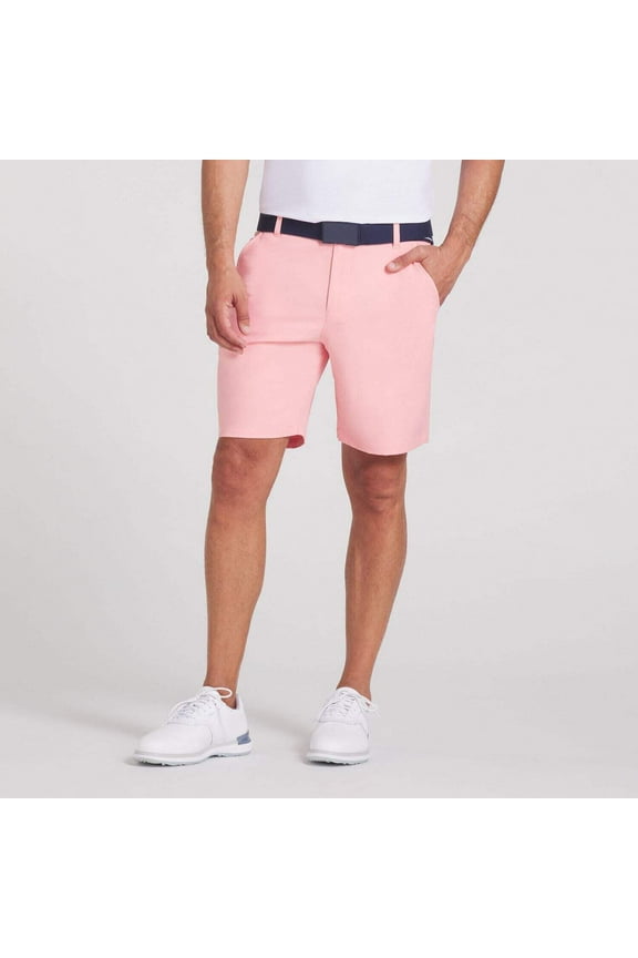 Dealer Mens 28 Pink Fruit 2-Way Stretch Flat Front 8-In Golf Shorts APP1847