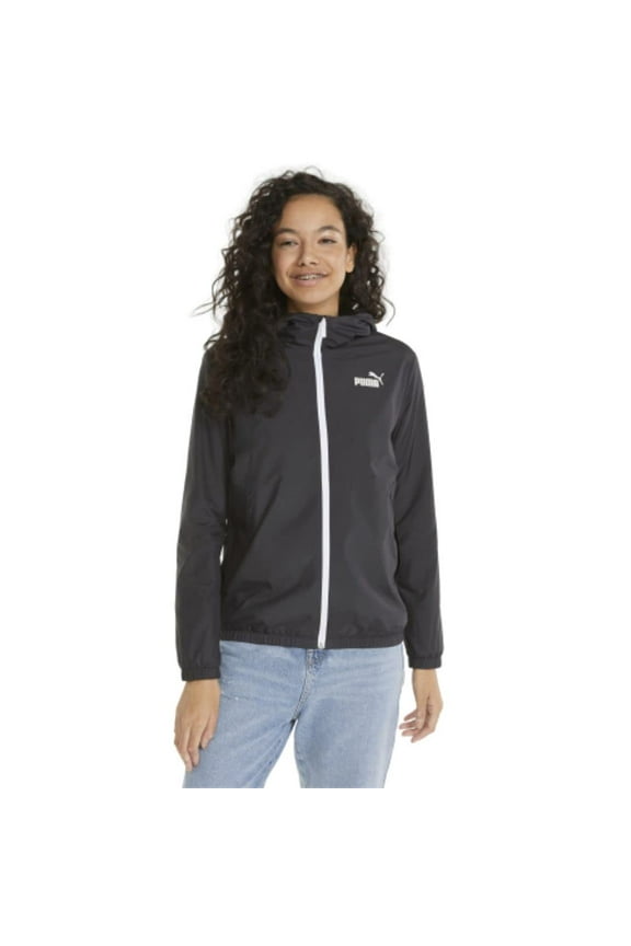 Essentials Solid Windbreaker Zip-Front Jacket