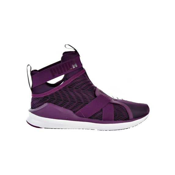 Puma Fierce Strap Swirl Womens Shoes Dark Purple/Puma White 190023-03 (7.5 B(M) US)