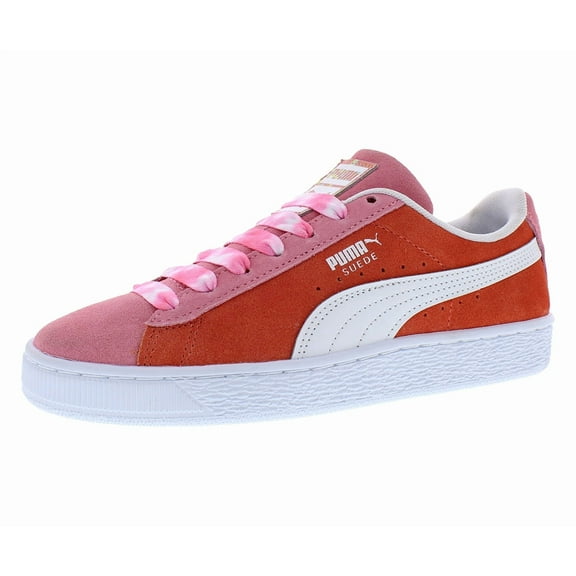Puma Flower Suede Girls Shoes Size 7, Color: Bubblegum/Earth/White