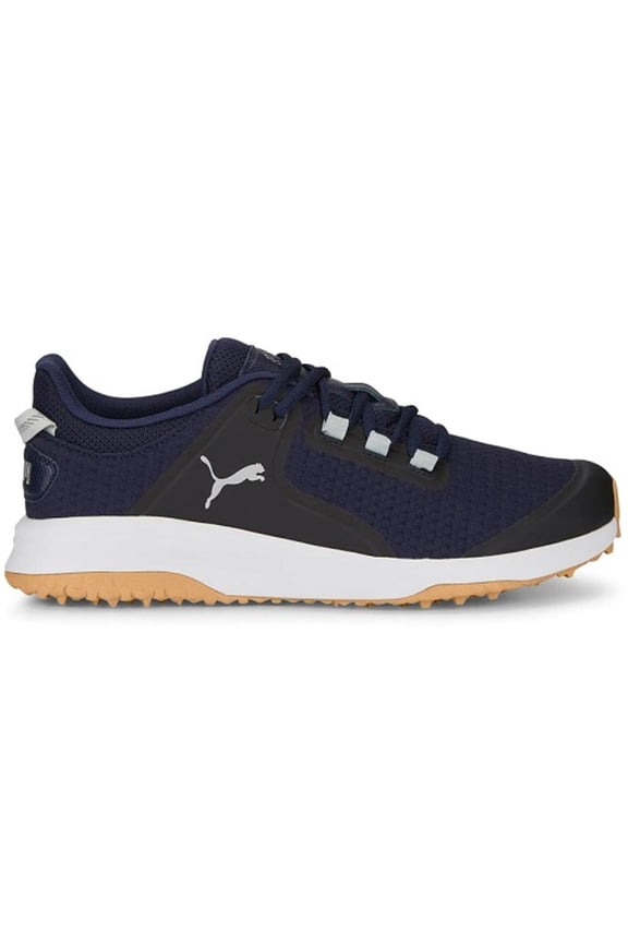 Golf Men's Fusion Grip Spikeless Shoe, 9.5 Medium Navy/Silver/Quiet Shade -