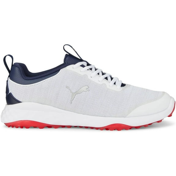 NEW Men's Puma Fusion Pro Golf Shoes White / Navy / Red 10.5 M