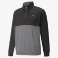thumbnail image 1 of Puma Gamer Colorblock 1/4 Zip Puma Black/Quiet Shade Outerwear Men M, 1 of 5