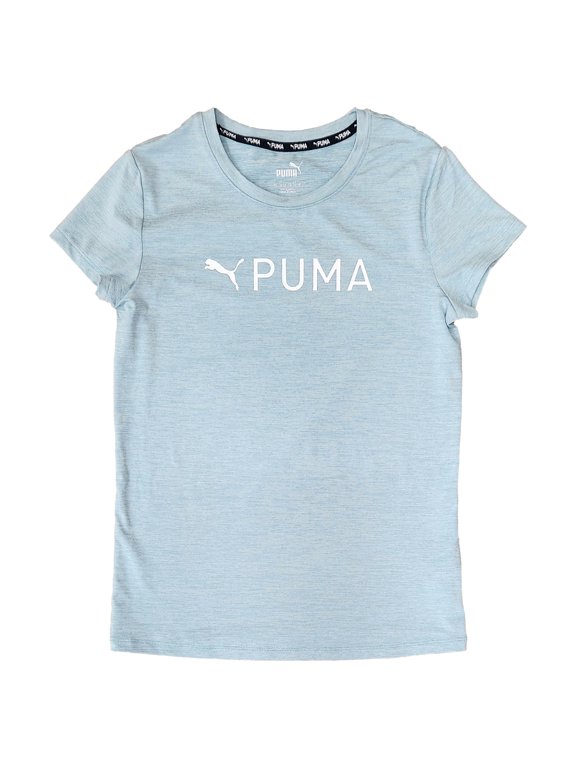 Girls Blue Puma Logo Athletic Drycell T-Shirt Work Out Tee Shirt XL 16-18