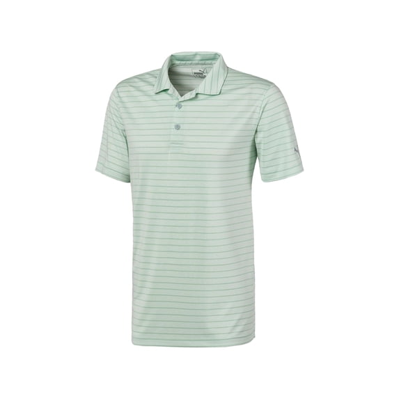 Puma Golf Men's Rotation Stripe Polo Golf Shirt, Medium Mist Green -