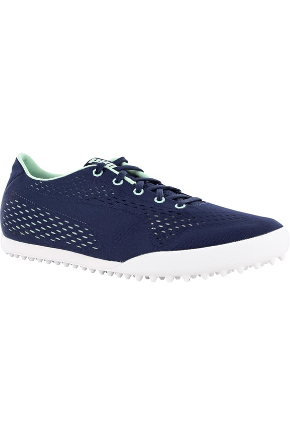 Golf Women's Monolite Cat Engineered Mesh Golf Shoe, Peacoat-Mist Green, 7 M US