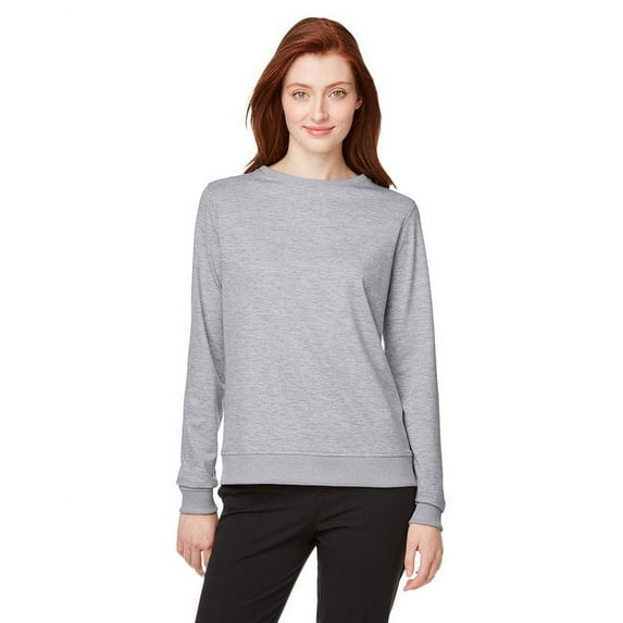Puma Golf Women's Standard Cloudspun Crewneck, Light Gray Heather, X-Large