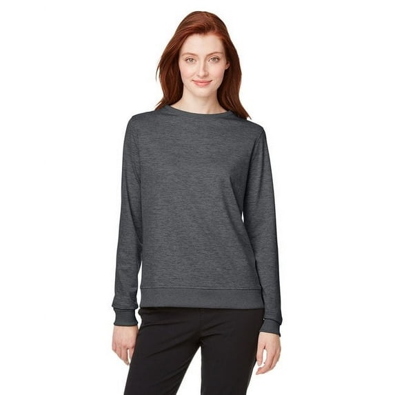 Puma Golf Women's Standard Cloudspun Crewneck, Puma Black Heather, Small