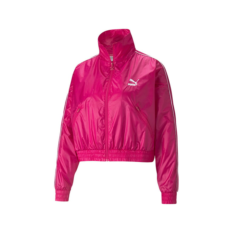 Puma Iconic T7 Woven Track Jacket Womens Jackets Size S, Color: Hyper Pink