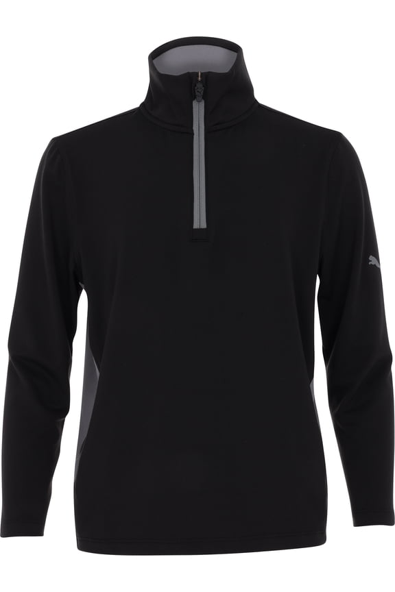 Boys Gamer 1/4 Zip Puma Black/Quiet Shade Outerwear Junior S