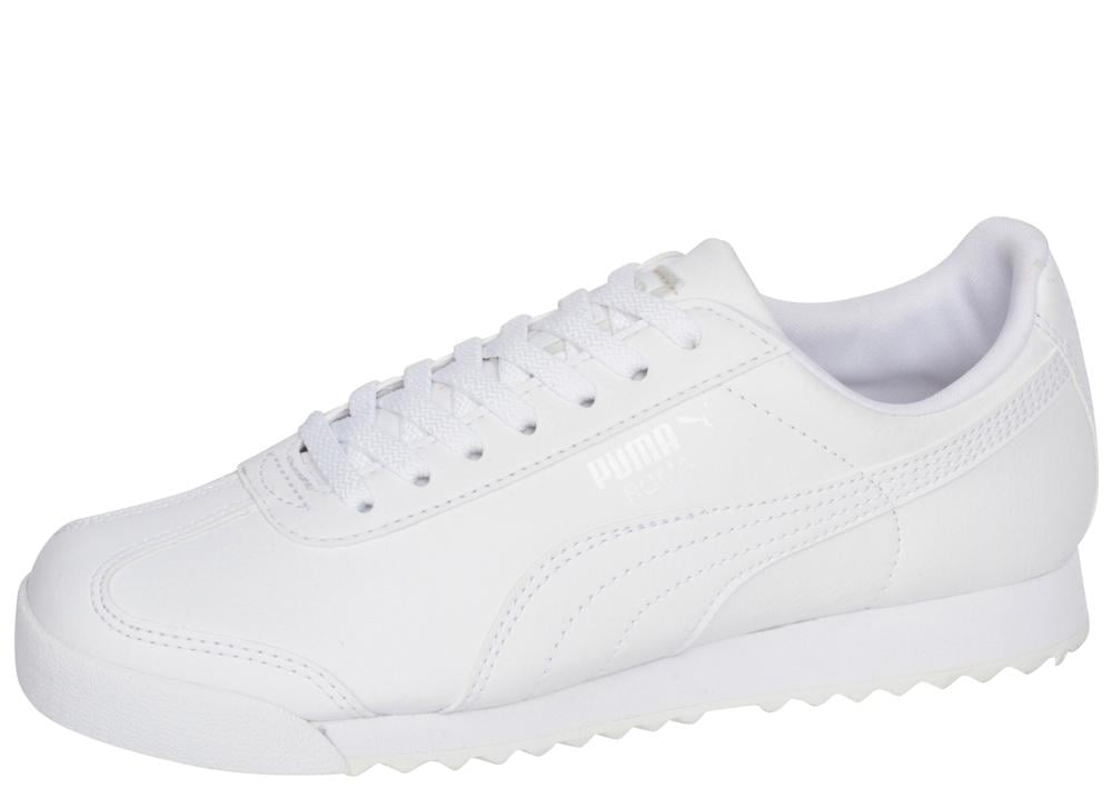 Big Kid's Puma Roma Basic Jr White/White (354259 14) - 5