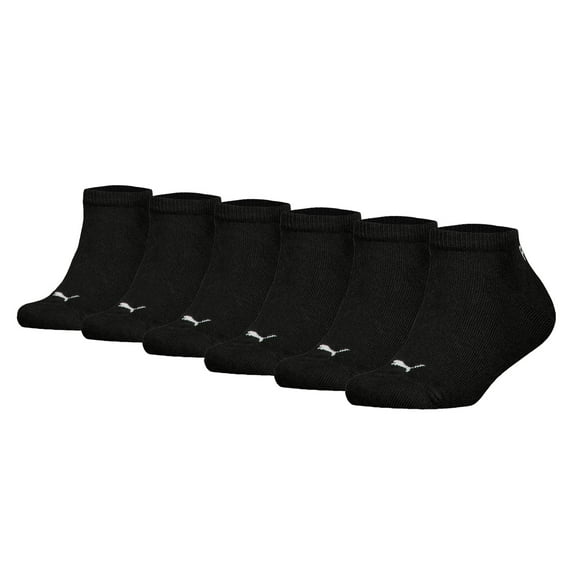Puma Kids Sneaker Socks 6-Pack - Plain Sneaker Ecom 6P, Logo, Solid Colour Black 23-26
