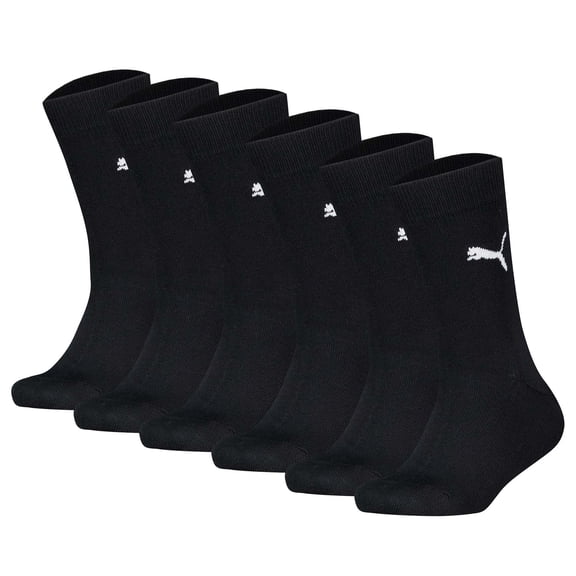 Puma Kids Socks 6-Pack - Easy Rider, Ecom, Solid Colour, Logo Black 31-34