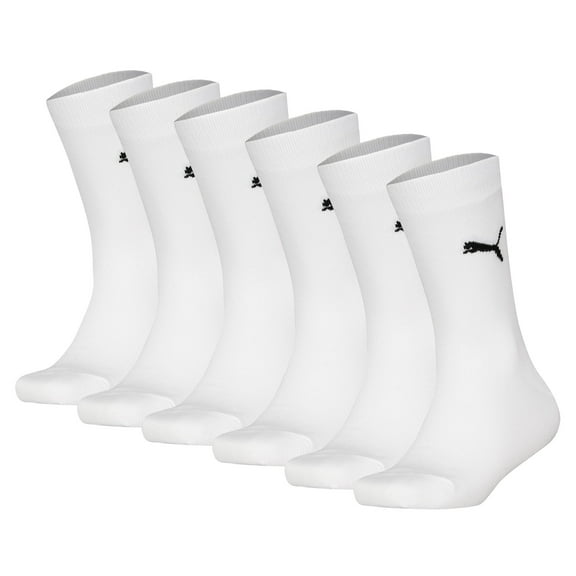 Puma Kids Socks 6-Pack - Easy Rider, Ecom, Solid Colour, Logo White 27-30