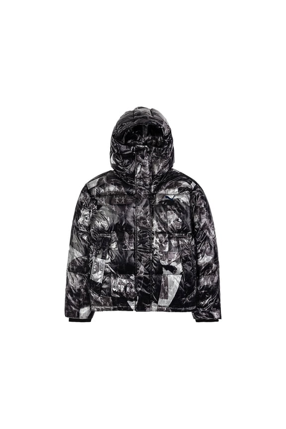 Kidsuper Mmq Aop Puffer Mens Jackets Size M, Color: Black