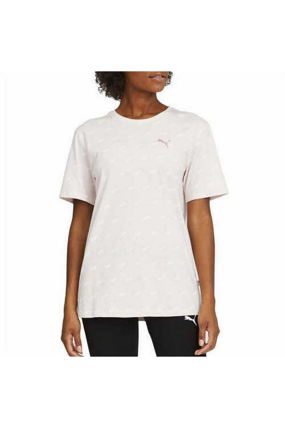 Ladies' Boyfriend Logo Tee T-Shirt, Rosewater Pink, Large