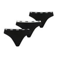 thumbnail image 1 of Puma Ladies Iconic String, Pack Of 3 - Soft Cotton Stretch Black Xl (X-Large), 1 of 2