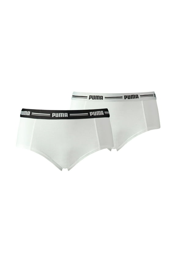 Ladies Mini Shorts - Iconic, Soft Cotton Modal Stretch, Pack Of 2 White M (Medium)