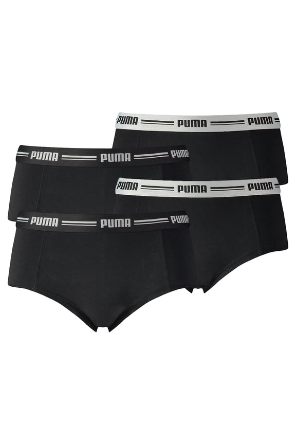 Ladies Mini Shorts - Iconic, Soft Cotton Modal Stretch, Pack Of 4 Black Xs (X-Small)