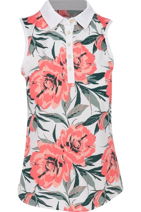 MATTR Beautiful Game Sleeveless White Glow/Peach Frost Shirt Women S