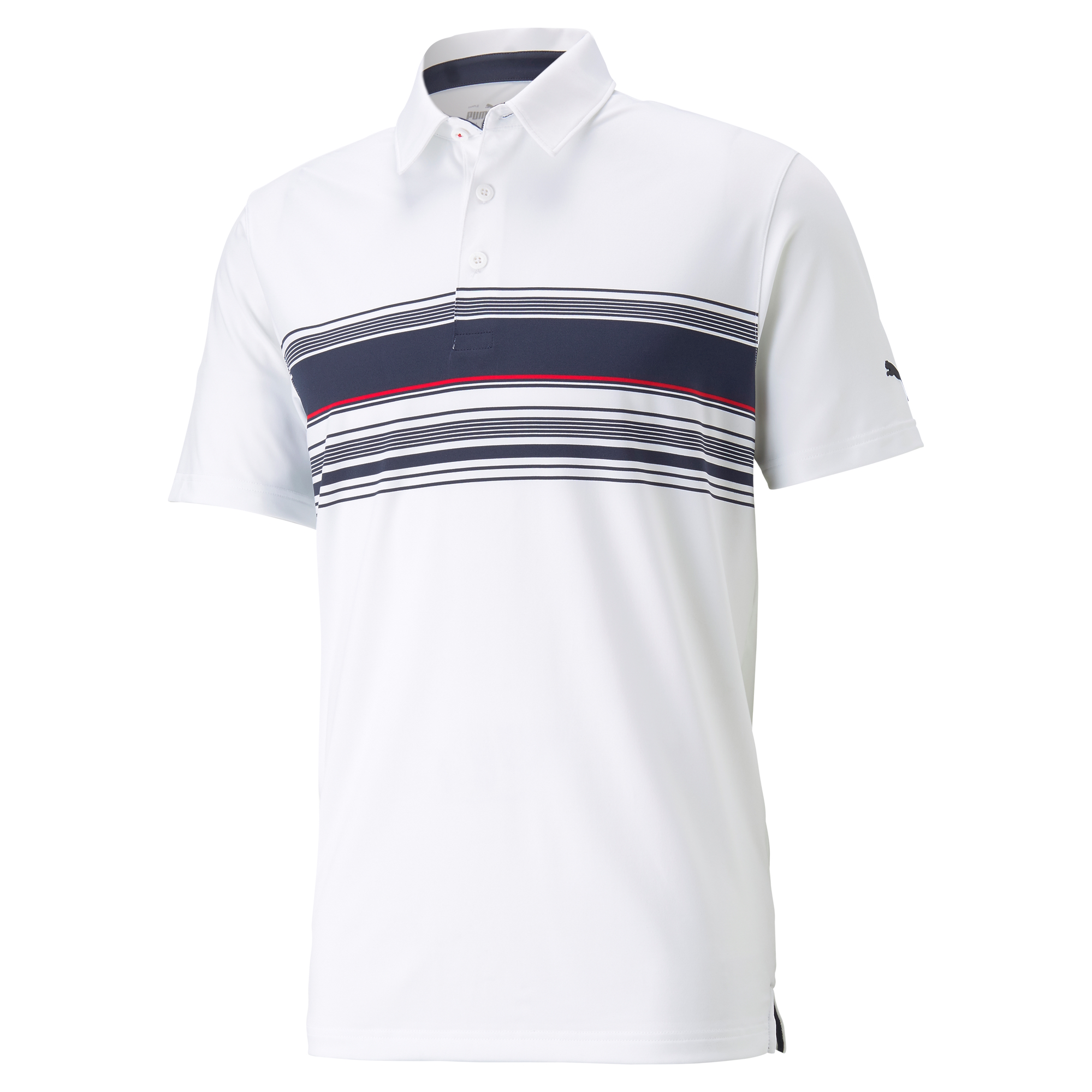 Puma MATTR Grind Polo - 53745105 - Bright White/Evening Sky - M 
