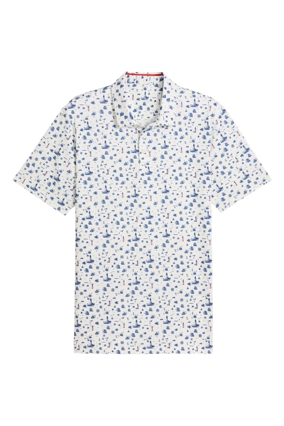 MATTR Lighthouse Warm White/Deep Navy/Candy Apple Shirt Men XXL