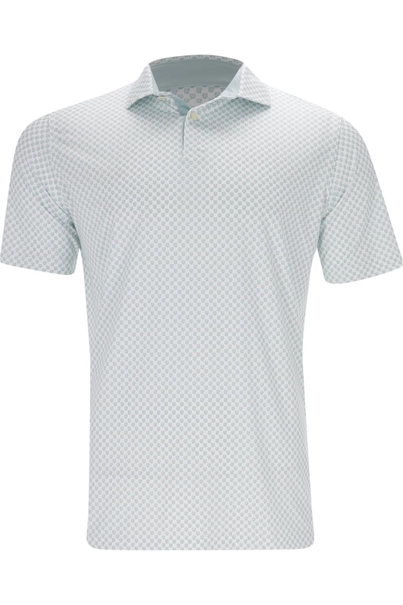 MATTR Micro Floral White Glow/Modern Mint Shirt Men XL