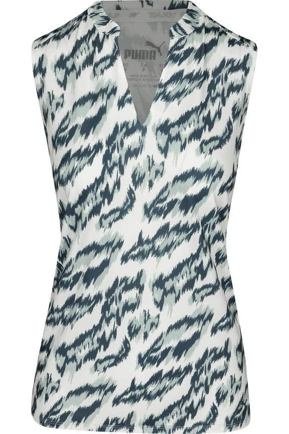 Mattr Animal Sleeveless Bright White/Evening Sky Shirt Women S