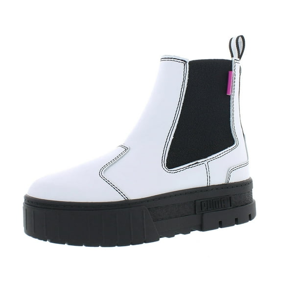 Puma Mayze Chelsea Pop Womens Shoes Size 6.5, Color: White/Black