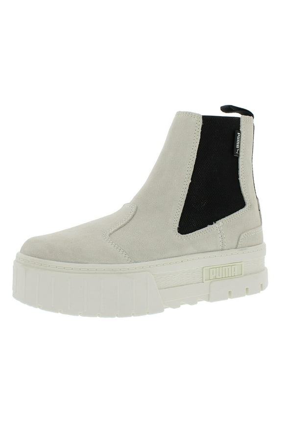 Mayze Chelsea Suede Womens Shoes Size 7.5, Color: White