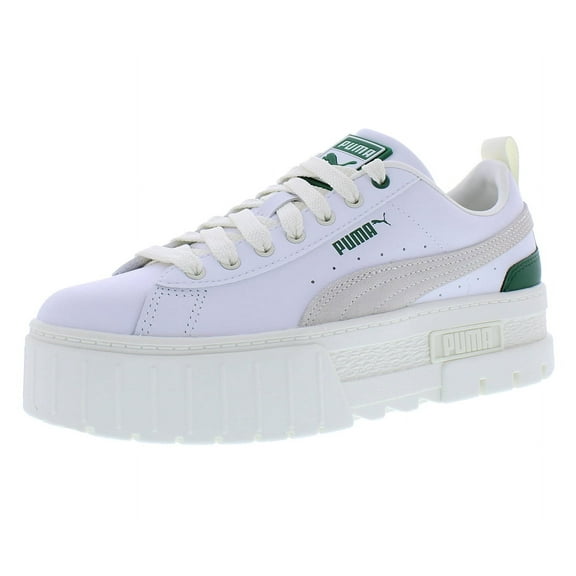 Puma Mayze Leather Womens Shoes Size 10, Color: Puma White/Vine