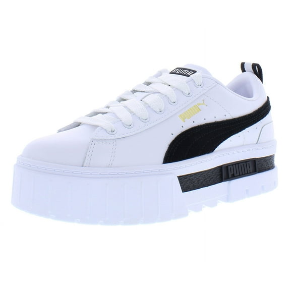 Puma Mayze Leather Womens Shoes Size 7, Color: White/Black
