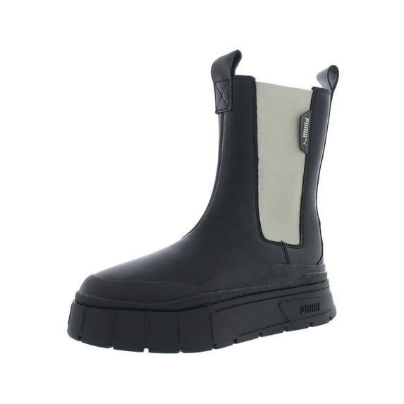 Puma Mayze Stack Chelsea Womens Shoes Size 7, Color: Black/Egret