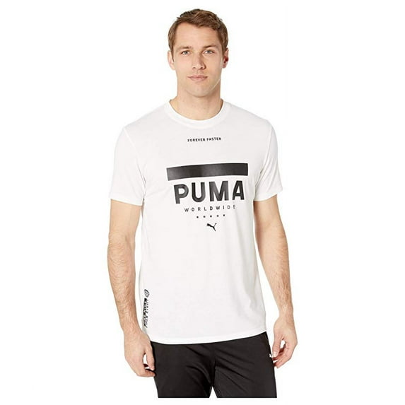 Puma Men's ACE Street Tee Puma White-Puma Black 518006-02