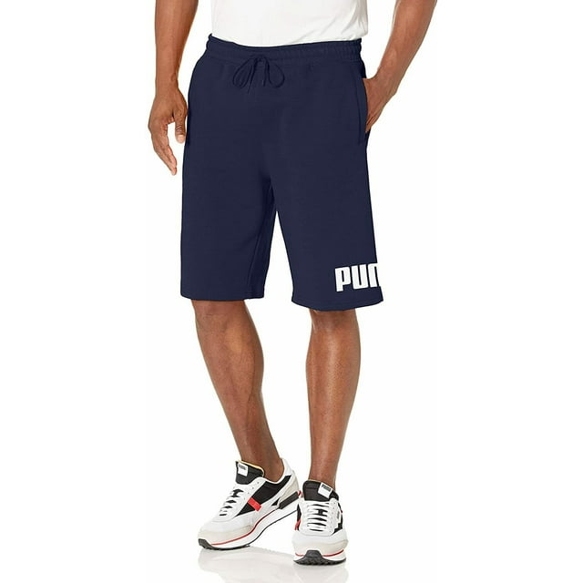 Puma Men's Big Fleece Logo 10" Shorts Cotton Blend Activewear 58850106