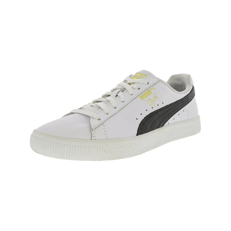 Puma Men's Clyde White / Black Gold Ankle-High Leather