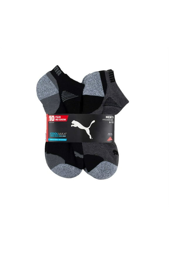 Men's Cool Cell No Show Socks 8-Pair Shoe Size 6-12 (Sock Size 10-13)