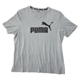 thumbnail image 1 of Puma Men's Essential Graphic Logo Super Soft Short Sleeve Tee, 586666 (Medium Gray Heather, XXL), 1 of 1