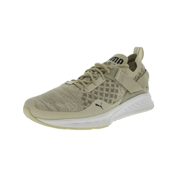 Puma Men's Ignite Evoknit Lo Oatmeal / Vintage Khaki Peacoat Ankle-High Running Shoe - 9M