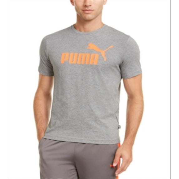 Puma Men's Logo T-Shirt Gray Size Small