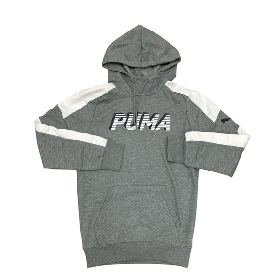 Puma Men's Modern Sports Hoodie in Med Grey Heather-Size Small