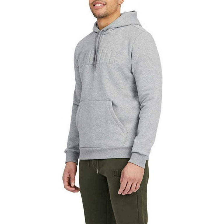 Gray Embossed Logo Hoodie - Sweatshirts for Men