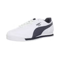 thumbnail image 1 of Puma Men's Roma Basic Leather Sneaker,white/new Navy, 1 of 4